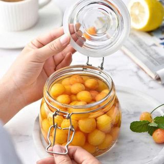 HỦ THUỶ TINH NẮP GÀI KHOÁ DELI 3000ML