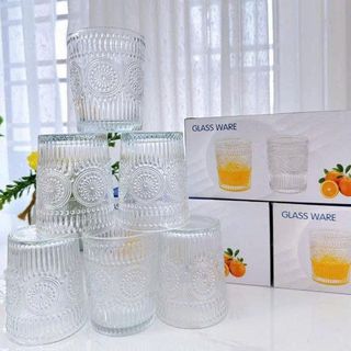 BỘ 6 LY THỦY TINH ĐỒNG TIỀN THẤP 300ML