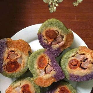 Bánh Tét 3 Màu Trứng Muối siêu ngon - đòn 700gr