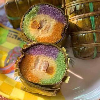 Bánh Tét 3 Màu Trứng Muối siêu ngon - đòn 700gr