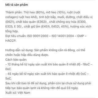 Xúc Xích Veal Tân Việt Sin 500g 10 cây