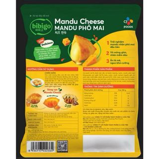 “ Thùng 20 gói “ BÁNH MANDU NHÂN PHÔ MAI CJ BIBIGO - GÓI 252G ( 28 bánh)