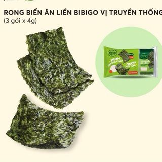“combo 6 lốc “Rong Biển Ăn Liền Bibigo Hàn Quốc vị truyền thống 4g  - Lốc 3 gói*6=18 gói.