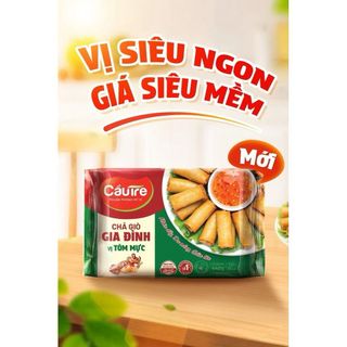 “ Thùng 20 gói “ CHẢ GIÒ GIA ĐÌNH VỊ TÔM MỰC 440g gói 22 cuốn.
