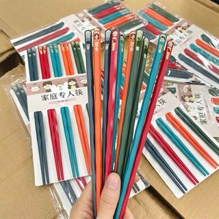 Set 5 đôi đũa ăn gia đình kiểu nhật