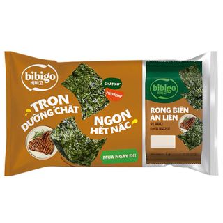 Thùng 12 lốc*3 gói = 36 gói rong biển ăn liền Bibigo vị BBQ 4g