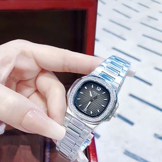 ĐỒNG HỒ COUPLE CAO CẤP FATEK MẶT VUÔNG DÂY THÉP MÁY CƠ NAM VÀ MÁY PIN NỮ