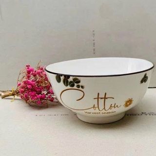 CHÉN SỨ HOA CỔ COTTON CHÉN CƠM (T100)