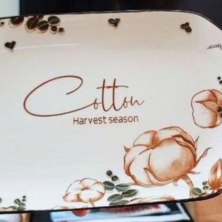 ĐĨA SỨ XOÀI HOA CỔ COTTON 32cm (T20)