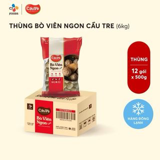 “Thùng 12 gói “ Bò viên ngon Cầu Tre gói 500g