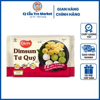 [ SHIP HOẢ TỐC HCM 2H ] Dimsum Tứ Quý Cầu Tre 237g (12 Viên) 4 Vị Đủ Đầy, Vẹn Tròn Bữa Ngon