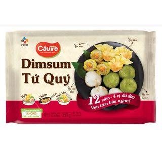 [ SHIP HOẢ TỐC HCM 2H ] Dimsum Tứ Quý Cầu Tre 237g (12 Viên) 4 Vị Đủ Đầy, Vẹn Tròn Bữa Ngon