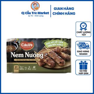 [ SHIP HOẢ TỐC HCM 2H ] Nem Nướng Cầu Tre (Xiên Que) Gói 400g hsd 06/06/2026