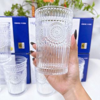 BỘ 6 LY THỦY TINH ĐỒNG TIỀN CAO 350ML (T8)