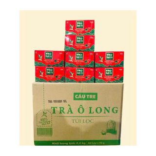 “ Thùng 48 hộp “ Trà Ô Long Túi Lọc Cầu Tre 25 gói *2g= 50g/ hộp hsd tháng 5/2027