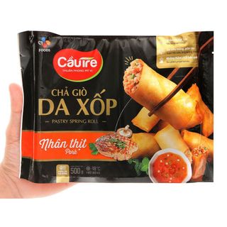 [ SHIP HOẢ TỐC HCM 2H ] Chả Giò Da Xốp Thịt Cầu Tre CJ Gói 500g