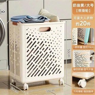 GIỎ ĐỰNG QUẦN ÁO GẤP GỌN CÓ BÁNH XE 50X30X38CM