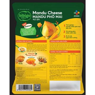 BÁNH MANDU NHÂN PHÔ MAI CJ BIBIGO - GÓI 252G ( 28 bánh)