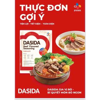 “ Thùng 10 gói “Hạt Nêm Vị Bò DASIDA Bịch 1KG Nhập Khẩu Trung Quốc