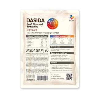 “ Thùng 10 gói “Hạt Nêm Vị Bò DASIDA Bịch 1KG Nhập Khẩu Trung Quốc