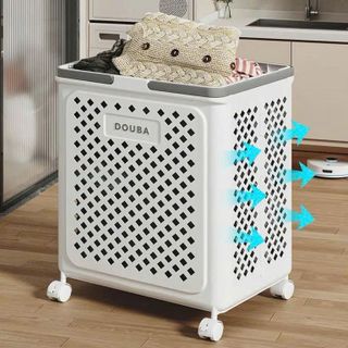 GIỎ ĐỰNG QUẦN ÁO GẤP GỌN CÓ BÁNH XE 50X30X38CM