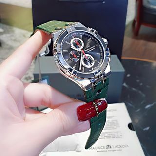 DÉAL CUỐI NĂM ĐỒNG HỒ NAM SIÊU CẤP MAURIC CHONOGRAP AIKON DÂY DA