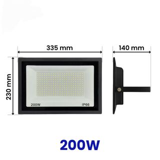 Đèn pha led siêu sáng chống nước lắp ngoài trời IP66 200w ánh sáng trắng và vàng