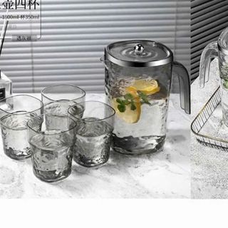 Bộ Bình 4 Cốc Nhựa Vân Sóng 280ml (THÙNG 10B)