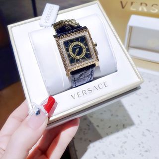 ĐỒNG HỒ NỮ CAO CẤP VERSEC DÂY DA MẶT VUÔNG HOA VĂN ĐÍNH HỘT