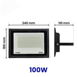 Đèn pha led siêu sáng chống nước lắp ngoài trời IP66 100w ánh sáng trắng và vàng