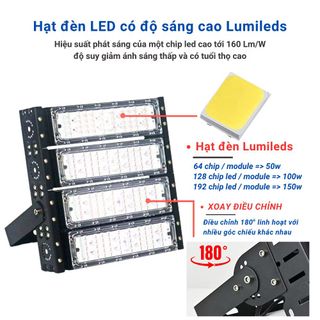 1/4
Đèn pha led chống chói,đèn pha sân bóng,sân pickleball cao áp 220v siêu sáng 300w