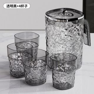 Bộ Bình 4 Cốc Nhựa Vân Sóng 280ml (THÙNG 10B)