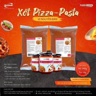 XỐT PIZZA & PASTA VỊ NGUYÊN BẢN NHÃN HIỆU FARICOOK (TÚI 1KG)