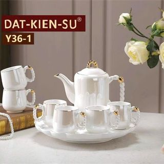 Bộ bình 6 cốc sứ kèm khay Y36-1 (THÙNG 12B)