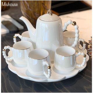 Bộ bình 6 cốc sứ kèm khay Y36-1 (THÙNG 12B)