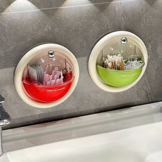 Hộp bảo quoản mỹ phẩm treo tuinvwf hình tròn có nắp