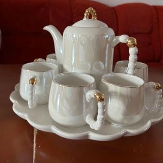 Bộ bình 6 cốc sứ kèm khay Y36-1 (THÙNG 12B)