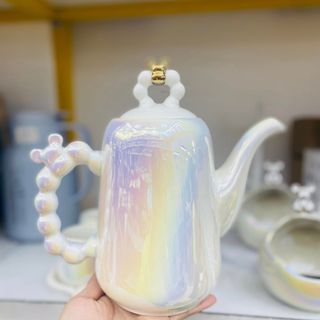 Bộ Bình Cốc, Ấm Chén Sứ Ngọc Trai Mickey Kèm Khay ( THÙNG 8B)