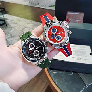 DÉAL CUỐI NĂM ĐỒNG HỒ NAM SIÊU CẤP MAURIC CHONOGRAP AIKON DÂY DA