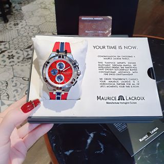 DÉAL CUỐI NĂM ĐỒNG HỒ NAM SIÊU CẤP MAURIC CHONOGRAP AIKON DÂY DA