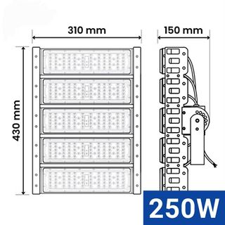 Đèn pha led chống chói,đèn pha sân bóng,sân pickleball cao áp 220v siêu sáng 250w