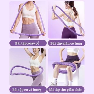 Vòng Lắc Eo Lò Xo Bọc Vải Mềm Mại Cao Cấp - Giữ Eo Thon, Cải Thiện Vóc Dáng Tại Nhà Tiện Lợi