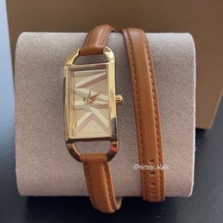 ĐỒNG HỒ NỮ CAO CẤP MICHAEL DÂY DA VÒNG TAY NÂU VÀ ĐEN MẶT CHỮ NHẬT FULLBOX