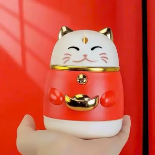 HỘP ĐỰNG TĂM MÈO THẦN TÀI NÚT BẤM