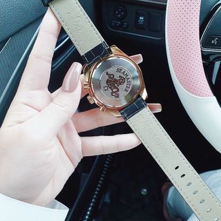 SĂN SALE ĐỒNG HỒ NAM TRUNG CẤP ÔMAGE DÂY DA CÁ SẤU FULL KIM