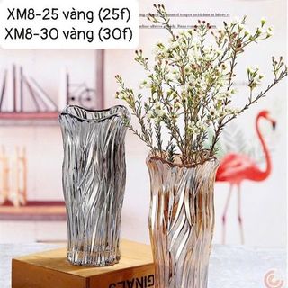 Lọ Hoa Thủy Tinh Vân Sóng La VT XM8-30cm ( THÙNG 8C)