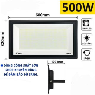 Đèn pha led siêu sáng chống nước lắp ngoài trời IP66 500w ánh sáng trắng