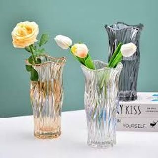 Lọ Hoa Thủy Tinh Vân Sóng La VT XM8-30cm ( THÙNG 8C)