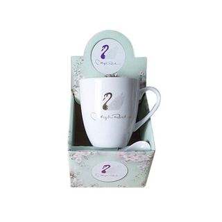 Cốc Sứ Kèm Thìa Nhựa Thiên Nga (THÙNG 100C)