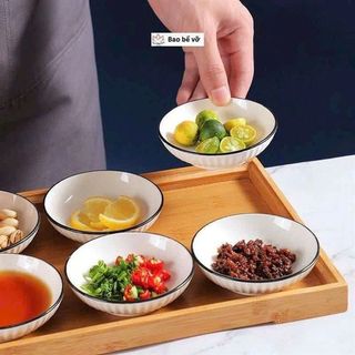 Đĩa tiêu Muối chấm Sọc Trắng (THÙNG 300C)